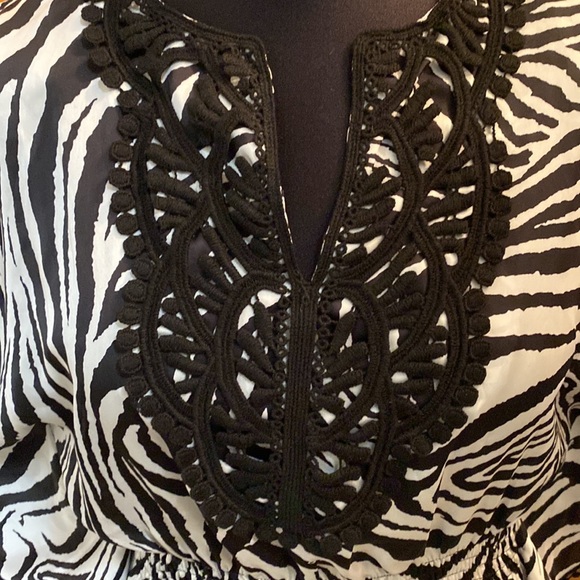 Dots Zebra Caftan Top - Picture 2 of 7
